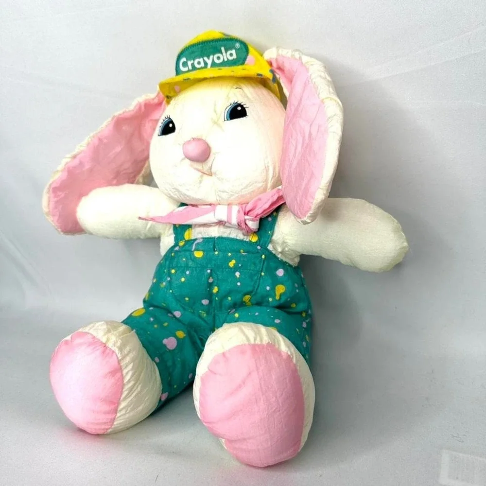 Vintage 1980s Hallmark Crayola Cuddle Bunny Plush |Easter Bunny Plush | Crayola‎